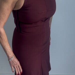 rag & bone Deep Red Sleeveless Midi Dress